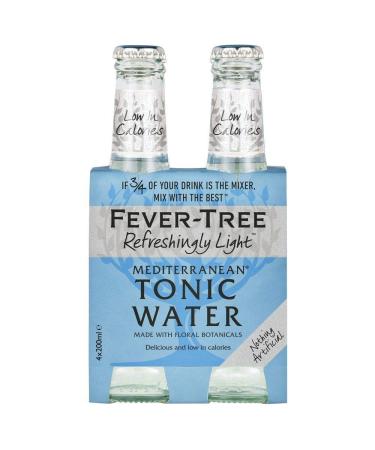 Fever-Tree Refreshingly Light Mediterranean Tonic Water 24x200ml - Low-Calorie Tonic Water for Cocktails | Buy Online Worldwide - Buy Online on GoSupps.com