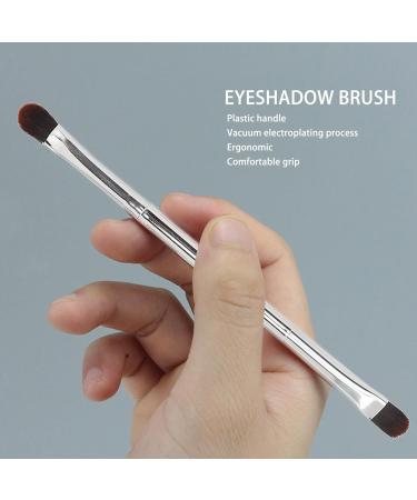 2 Pack Double Ended Eyeshadow Brush Ideal Makeup Tool Professional Silver Makeup Soft Fiber Hair Concealer Brush Makeup Tool - Buy Online on GoSupps.com