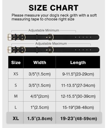 Buy Joytale XL Leather Dog Collar with QR ID - Durable Adjustable & Soft for Extra Large Dogs (48-59cm) - Black - Buy Online on GoSupps.com