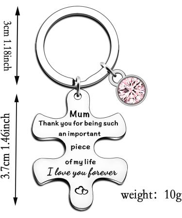 JETTOP Mum Keyring - Unique Gift for Mum, Perfect for Birthday, Christmas, Mother's Day - Buy Online on GoSupps.com