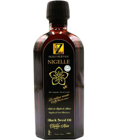 Pure Virgin Black Nigella Seed Oil 250ml Cumin Black.1x Unit First Cold Pressed 100% Pure and Vegetable (250ml)