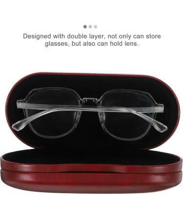 Healvian Double Glasses Case - 2 in 1 Portable Dual-Sided Contact Lens Container with Mirror & Tweezer | Red - Buy Online on GoSupps.com