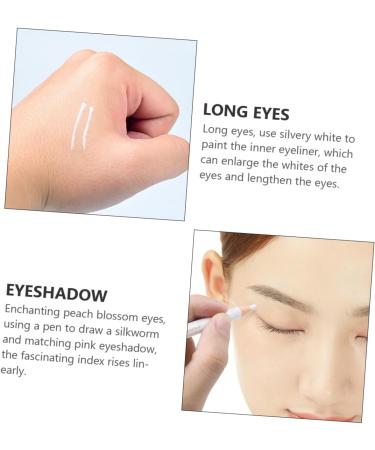 OHPHCALL Elegant Eyebrow Pencil White Eyebrow Marker Easy To Apply Makeup Brush Eyeliner - Buy Online on GoSupps.com