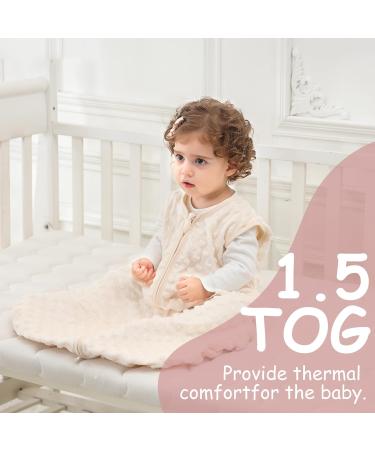 Looxii Baby Sleeping Bag 1.5TOG Cotton Soft Newborn Sleepsack Unisex Baby Wearable Blanket 12-18 Months (Pink & Apricot) - Buy Online on GoSupps.com