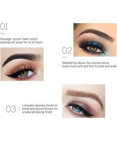 LXZJJM Eyebrow Pencil Brow Automatic Pencil Dual-ended Auto Rotating Eyebrow Pencil with Brush Waterproof Non-Smudge Triangle Eyebrow Pencil (2pcs 02# Grey) - Buy Online on GoSupps.com