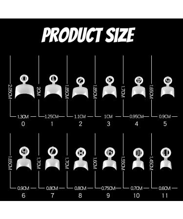 600 Pieces Oval Nail Tips - 12 Sizes Short French Half Cover for DIY Nail Studios | Natural False Nails - Buy Online on GoSupps.com