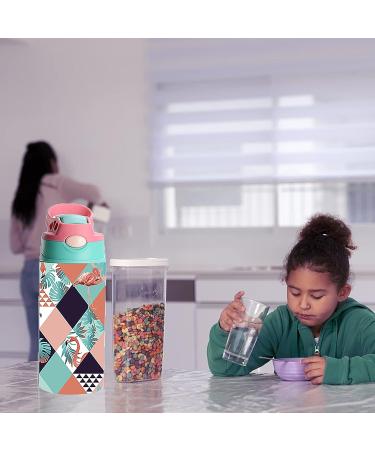 JIAOAO Sublimation Stainless Steel Sippy Cups - Set of 2, Cute Children's Thermos Water Cups with Straw in Red and Yellow - Buy Online on GoSupps.com