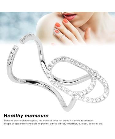 Fingernail Ring | Silver Nail Ring | Party & Wedding Fingernail Jewelry | Nail Art Decoration - Buy Online on GoSupps.com