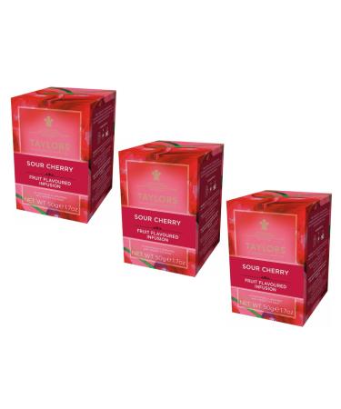 TAYLORS Taylors | Cherry Hibiscus & Rosehip Infusion | Caffeine Free Fruit Herbal Tea - 3 x 20 Filters (150g)