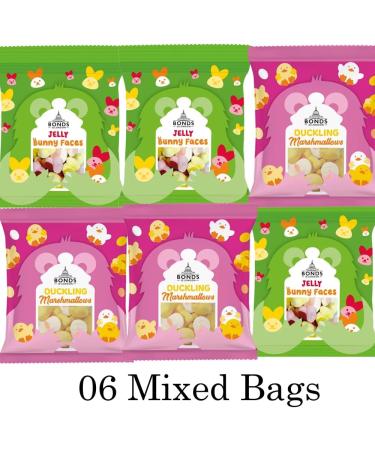 06 x Mixed Bonds Duckling Marshmallows 80g Jelly Bunny Faces Bag 100g (3 Bag in each type) | Ideal for Easter Treat - Buy Online on GoSupps.com
