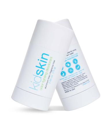 Kidskin - Odor-Fighting Deodorant for Kids  Deodorant for Sensitive Skin and Other Skin Types  Deodorant for Boys and Girls Age 8-17 Years Old  Vegan and No Aluminum Deodorant  2.65 oz.