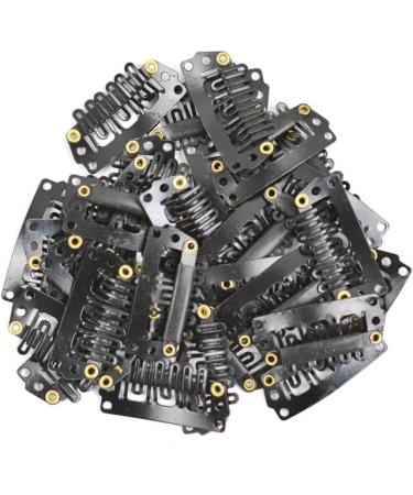 30 Pieces Hair Extensions Clips Wig Clips 28mm U-Shape Snap Comb Clips with Silicone Back (Black) 28mm U-Shape Black - Buy Online on GoSupps.com