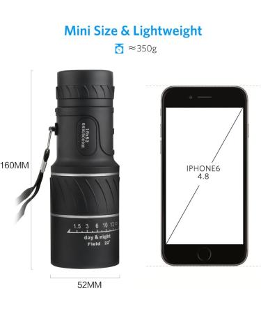 16x52 Monocular Dual Focus Optics Zoom Telescope for Birds Watching/Wildlife/Hunting/Camping/Hiking/Tourism/Armoring/Living Concert 66m/8000m - Buy Online on GoSupps.com