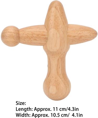 Fockety Cross-Shaped Wooden Trigger Point Massager | Lymphatic Drainage & Muscle Pain Relief Tool - Buy Online on GoSupps.com