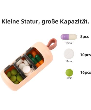 Portable Pill Box for Vitamins & Medications | Optimized Dose Organizer - Fresh Green & Cherry Blossom Design - Buy Online on GoSupps.com