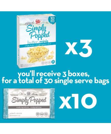 JOLLY TIME Natural Mini's Microwave Popcorn Bags - Gluten Free, Butter Flavor - 3 Pack, 10 Count Boxes - Single Serving Snack Size - Buy Online on GoSupps.com
