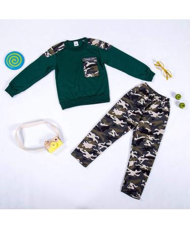 AMhomely Baby Boy Romper Sale - Camo Letter Tracksuit Top & Pants Outfit Set (2-3 Years, Green) - Buy Online on GoSupps.com