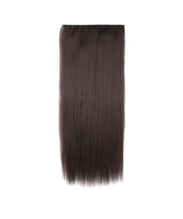 MapofBeauty 23" Long Straight Clip in Hair Extensions Hairpieces (Dark Brown) - Buy Online on GoSupps.com