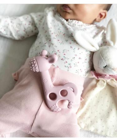 Bite Me Raff Silicone Giraffe Teething Ring - BPA-Free Mint Green - Easy Grip Tooth Aid for Gum Relief & Massage - Buy Online on GoSupps.com