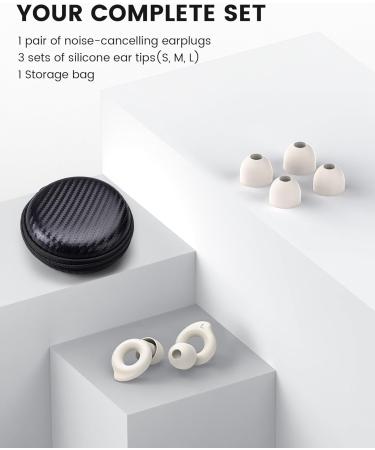 Buy Ear Plugs for Noise Reduction - Reusable 25dB-30dB Soft Earplugs with 6 Tips for Sleeping Studying & Concerts - International Shipping Available - Buy Online on GoSupps.com