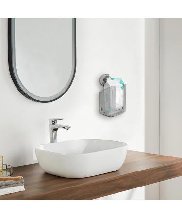 Wipe Holder For Bathroom - Flushable Wet Wipes Dispenser Suction Cup Wall Mounted | Multifunction Wipe Containers Refillable For Kitchen Bedroom Bathroom | Clear Wall Mounted Wipes Holder Dispenser Wi Transparent Gray - Buy Online on GoSupps.com