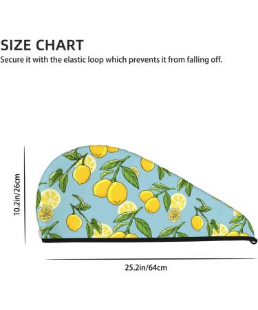 Shop Lemon Microfiber Hair Towel Soft Super Absorbent Coral Velvet Wrap for Long Curly & Thick Hair Quick Dry Hair Cap for Women - Buy Online on GoSupps.com