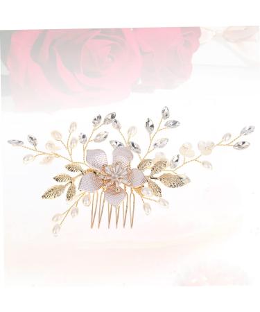 MERRYHAPY 1 PC Comb for Bridal Wedding Headpiece Pearl Hair Pin Rhinestone Hair Clip Rhinestone Barrettes Bride Comb Bride Headpieces for Wedding Pearl Hair Comb Tiara for Bride Wedding - Buy Online on GoSupps.com