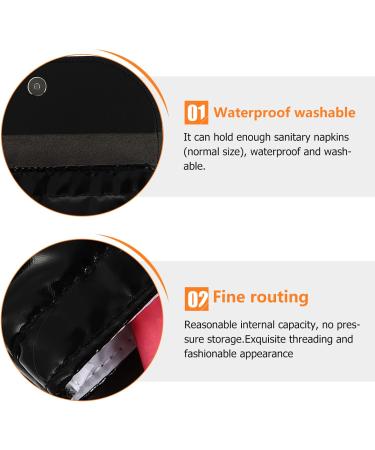 VALICLUD Travel Toiletry Bag Sanitary Napkin Holder & Organizer - Portable Pad Pouch, Earphone & Coin Purse - Black Tote Insert - Buy Online on GoSupps.com