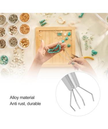Jerliflyer 4-Claw Tweezers - Small Alloy Retractable Slide-Resistant Jewelry Clips Tool | Easy-to-Use Home & Shop Silver Tweezers - Buy Online on GoSupps.com