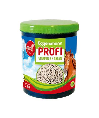 Eggersmann Profi Vitamin E and selenium - supplementary feed for horses - To support the muscles - 1 kg can professional vitamin E + selenium 1 kg (1 Pack)