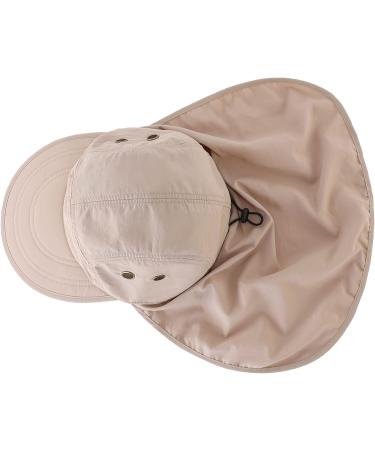 Connectyle Men's UV Sun Protection Safari Cap with Neck Flap - Khaki | Fishing & Hiking Hat - Buy Online on GoSupps.com