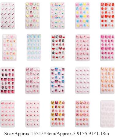 3 Set of 1 Set Color Street Nail Strips Press on Nails for Kids Toe Decor Children Removable Art Decals Beauty Tool DIY Manicure - Buy Online on GoSupps.com