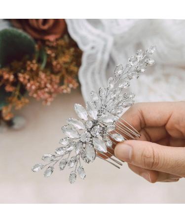 Catery Bride Wedding Rhinestones Hair Comb - Bridal Hair Jewelry for Women - Crystal Headpiece Side Comb - Wedding Hair Accessories - Buy Online on GoSupps.com