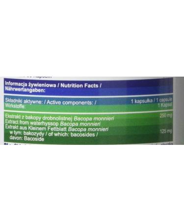 ALLNUTRITION Bacopa Monnieri 90 caps - Cognitive Support Supplement, 1kg - Buy Online on GoSupps.com