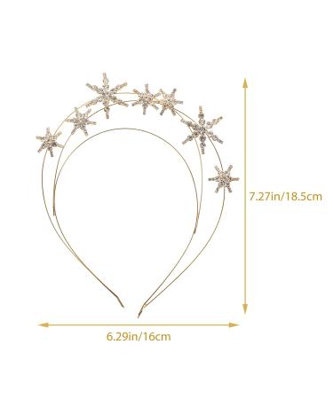Fomiyes Crystal Hair Band | Star Tiara with Rhinestones | Multi-Layer Bridal Jewelry & Headdress for Women & Girls | Gold-Colored Wedding Hair Accessory - Buy Online on GoSupps.com
