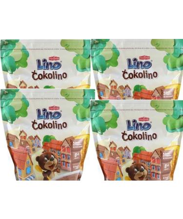 Podravka Lino Cokolino Pack of 4 sachets of instant chocolate-flavored cereal flakes for children Podravka from Croatia 4 x 1 kg