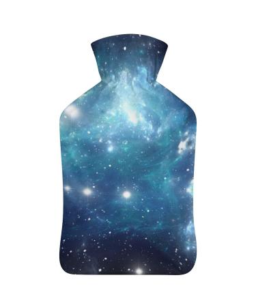 Space Star Hot Water Bottle With Cover Plush Bed Bottle Hand Warmer For Adults And Children 26.5X15.3cm