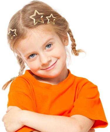 JYTDBCS 12 pieces of gold star hair clips star hair clips metal star hair clips anti-slip snap snap button hair clips Y2K Carnival hair accessories for girls gold clips for hair stars - Buy Online on GoSupps.com