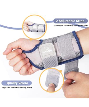 Nucamper Breathable Wristwear Band - Adjustable Gray-Marine Wrist Support for Arthritis Tendinitis & Sprains Unisex L/XL Right Hand - Buy Online on GoSupps.com