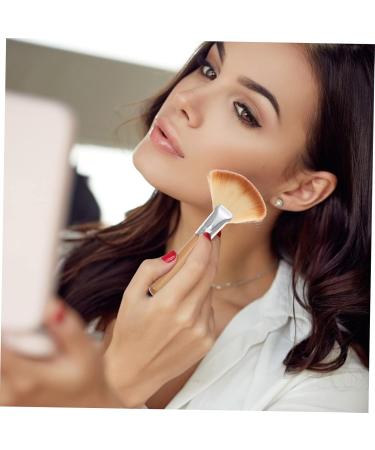 FRCOLOR 10 Pcs Loose Powder Makeup Brush Set - Fluffy Fan & Flat Brushes for Face - Short Handle Essential Tools for Flawless Makeup - Buy Online on GoSupps.com