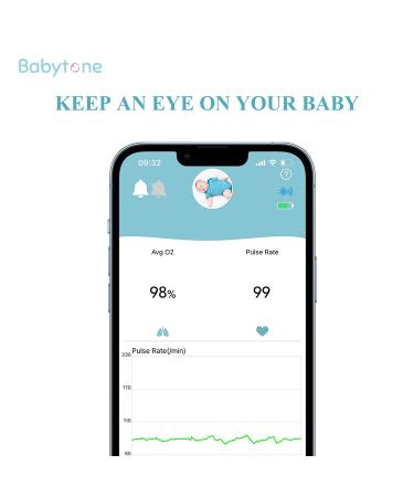 Babytone Baby Sleep Monitor S1: Track Heart Rate, Oxygen Level & Movement | Wearable Foot Monitor with Bluetooth | Free APP | 0-36 Months Infant's Sleep - Buy Online on GoSupps.com