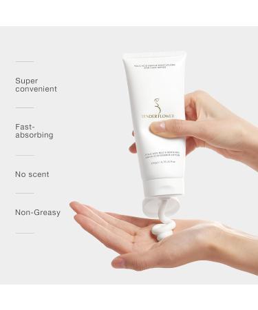 TENDER FLOWER Body Lotion with Folic Acid & Hyaluronic Acid | Stretch Marks Cream Shea Butter Skin Firming Moisturizing Cream for Sensitive Skin (6.7oz - Buy Online on GoSupps.com