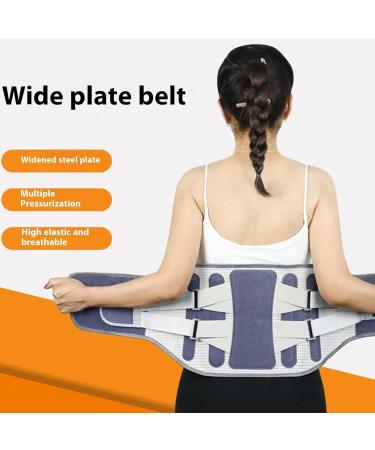 Back Support Brace | Lumbar Traction Device Waist Lumbar Lower Back Support Belt for Women Men Back Reliever Spinal Belt Back Relief Strap Blue O - Buy Online on GoSupps.com
