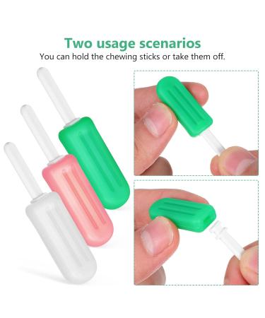 Healifty Chewies for Aligners 6 Pcs - Popsicle-shaped Silicone Chewies with Grip Handles Aligner Chompers Mouth Care Tool (Original Strawberry Mint) Original Strawberry Mint 2 Each - Buy Online on GoSupps.com