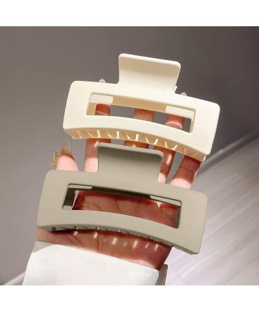 8-Pack Large Rectangular Hair Clips for Women | 10cm Plastic Claw Clips in Bright Colors | Ideal for Long Curly & Thick Hair - Buy Online on GoSupps.com
