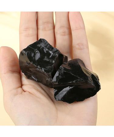 XIANNVXI Black Obsidian Crystal 1.77-2.17" Raw Crystal Obsidian Stone Natural Healing Crystal Rock Rough Gemstone for Crystal Lovers Beginners Collectors Witchcraft Supplies C - Obsidian - Buy Online on GoSupps.com