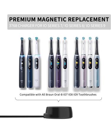Buy Electric Toothbrush Charger for Braun Oral B IO Series 7 8 9 | Replacement Magnetic Charger 100V-240V for IO7 IO8 IO9 | IP67 | Travel & Home Use - Black - Buy Online on GoSupps.com