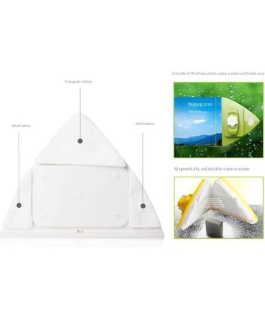 Double Sided Magnetic Window Cleaner Adjustable Magnetic/Cleaner Glass Wiper Magnetic with Anti-Fall Safety Rope Triangle Design 3 Specifications Manual Type  - Buy Online on GoSupps.com
