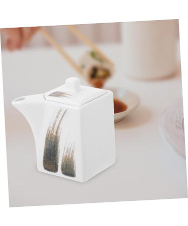 ABOOFAN Ceramic Sauce Vinegar Pot Vinegar Pouring Bottle Vinegar Canister Vintage Soy Sauce Dispenser Dressing Dispenser Bottle Shoyu Soy Sauce Bottle Sauce Jar Ceramics White Mini Oil 9.2X7.5X6CM White - Buy Online on GoSupps.com