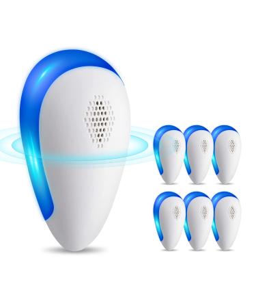UPGRADED DUAL CHIPS 6 Packs Ultrasonic Pest Repeller MOVEPEST Electronic Indoor Pest Repellent Plug in for Mosquito Mice Roach Spider Insects Pest Control for House Garage Warehouse Office Hotel